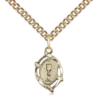 14kt Gold Filled Communion Medal Religious and Catholic Jewelry
