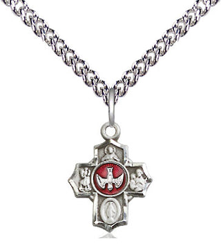 Sterling Silver 5-Way Medal Religious and Catholic Jewelry