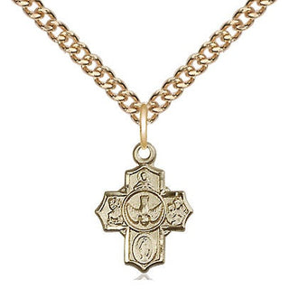 14kt Gold Filled 5-Way Medal Religious and Catholic Jewelry