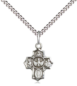 Sterling Silver 5-Way Medal Religious and Catholic Jewelry