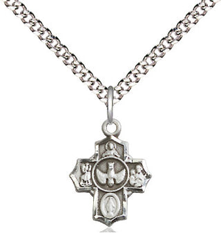 Sterling Silver 5-Way Medal Religious and Catholic Jewelry