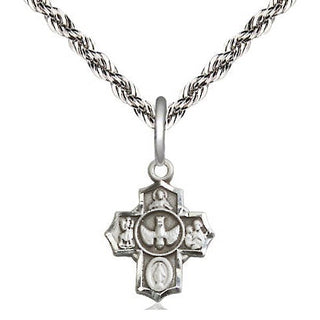 Sterling Silver 5-Way Medal Religious and Catholic Jewelry
