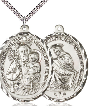 Sterling Silver Saint Joseph Pendant Necklace