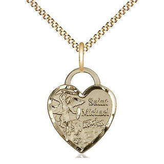 14kt Gold Filled Saint Michael the Archangel Medal Religious Jewelry Engraved Catholic Saint Jewelry