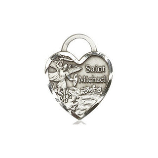 Sterling Silver Saint Michael the Archangel Medal Religious Jewelry Engraved Catholic Saint Jewelry