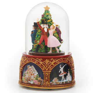 8-Inch Musical Nutcracker Dome With Wind Up Rotation 120Mm
