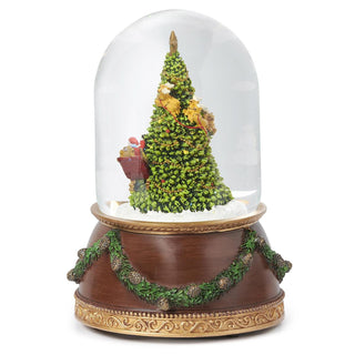 7.75-Inch Music Santa Sleigh Dome 120Mm Rotating Around Tree