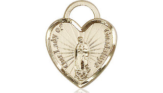 14kt Gold Filled Our of Guadalupe Heart Medal