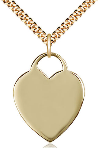 14kt Gold Filled Heart Medal Catholic Jewelry Engraved Catholic Saint Jewelry