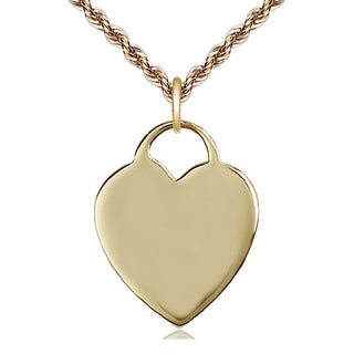 14kt Gold Filled Heart Medal Catholic Jewelry Engraved Catholic Saint Jewelry