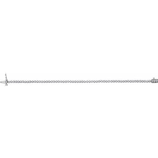 14K White 1 CTW Natural Diamond Line 7" Bracelet 