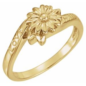 10K Gold Love Waits Chastity Ring
