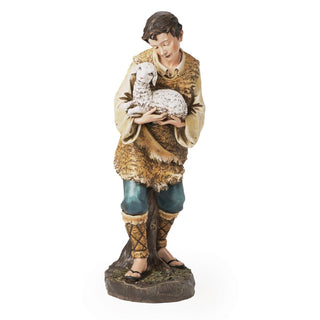 39-Inch Scale Color Shepherd/Lamb 33-Inch H For Nativity