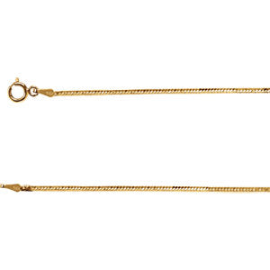24-inch Fexible Herringbone Chain with Spring Ring - 14K Yellow Gold