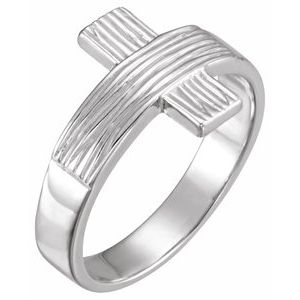Sterling Silver The Rugged Cross Chastity Ring