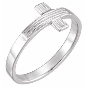 Sterling Silver The Rugged Cross Chastity Ring