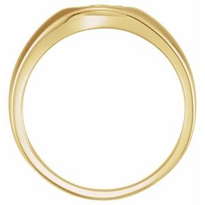 14K Gold The Rugged Cross Chastity Ring
