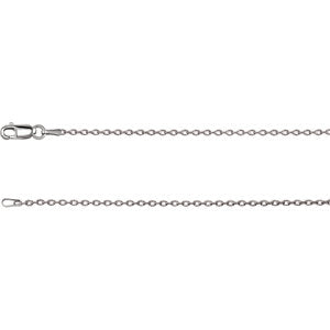 24-inch Cable Chain with Lobster Clasp - 14K White Gold
