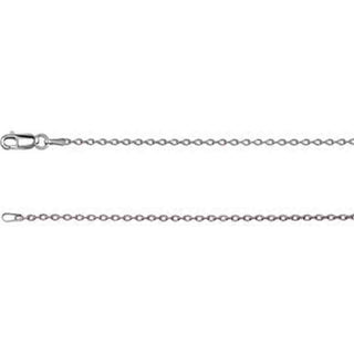 18-inch Cable Chain with Lobster Clasp - 14K White Gold