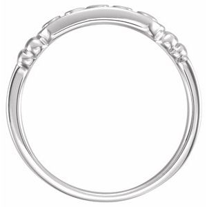Sterling Silver In The Name of Jesus Chastity Ring