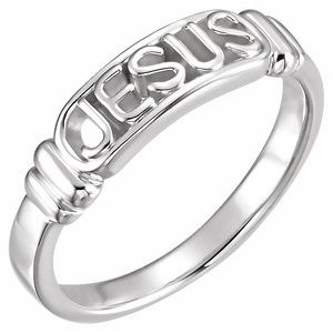 Sterling Silver In The Name of Jesus Chastity Ring