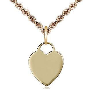 14kt Gold Filled Heart Medal Religious and Catholic Jewelry Engraved Catholic Saint Jewelry