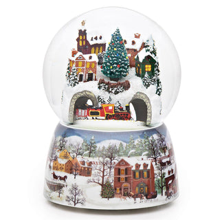6.75-Inch Musical Rotating Train Scene Dome 120Mm