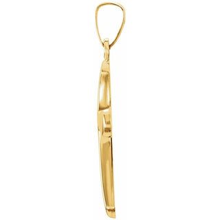 14K Yellow 20x13.8 mm Cross Pendant 