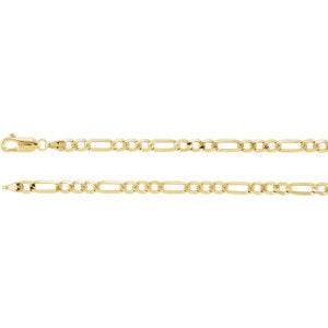 16-inch Figaro Chain with Lobster Clasp - 14K Yellow Gold