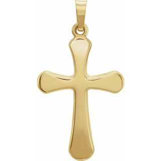 14K Yellow 23.5x16.6 mm Cross Pendant 