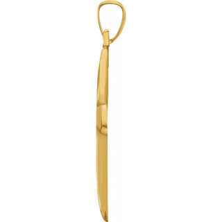14K Yellow 23.5x16.6 mm Cross Pendant 