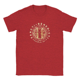 St. Benedict Medal Distressed Gold T-Shirt - view 2