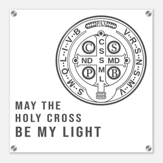 St. Benedict Medal 'Holy Cross' Acrylic Wall Plaque - view 2