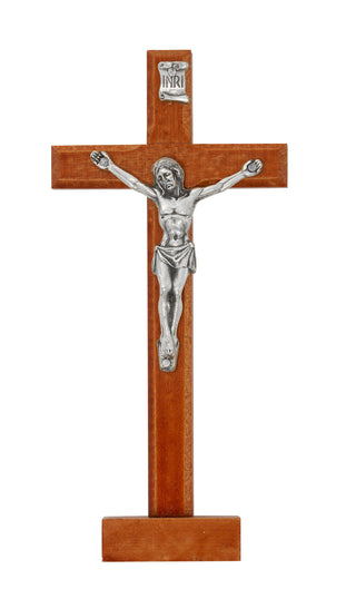 5.5-inch Wood Standing Crucifix Bagged