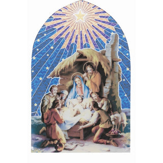 Nativity With Magi Liturgical Glass Stand