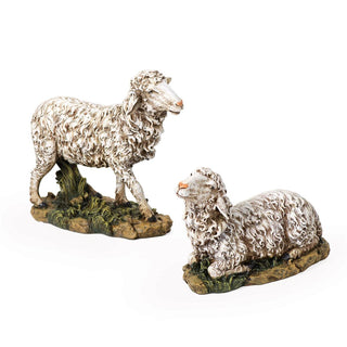 27-Inch Scale Color Sheep 2-Piece Set Stand & Seated For 14.5-Inch