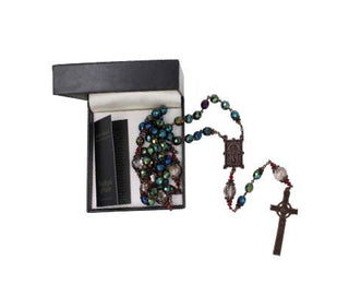Book of Kells Green and Bronze Rosary