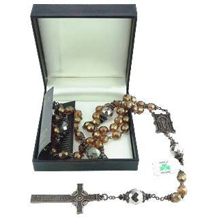 Book of Kells Amber and Bronze Rosary