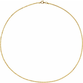 1.5 mm Diamond-Cut Rope Chain