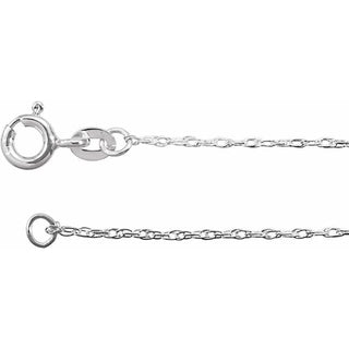 16 Inch Rope Chain With Spring Ring Sterling Silver