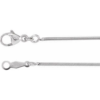 16 Inch Snake Chain With Lobster Clasp Platinum