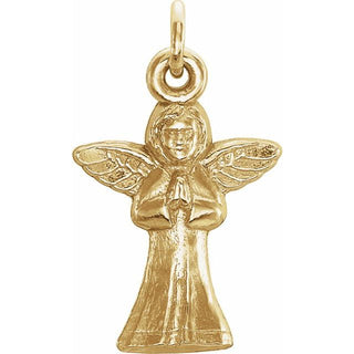 14K Yellow Praying Angel Pendant