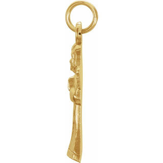 14K Yellow Praying Angel Pendant