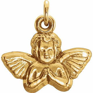 18K Yellow Baby Angel Pendant