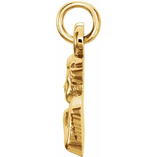 14K Yellow Baby Angel Pendant