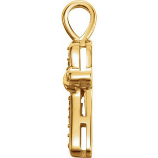 14K Yellow Cross Pendant Mounting
