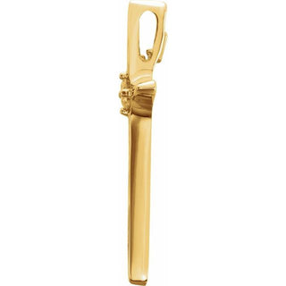 14K Yellow .07 CTW Natural Diamond Cross Pendant