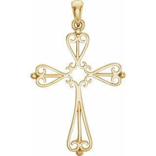 10K Yellow Cross Pendant