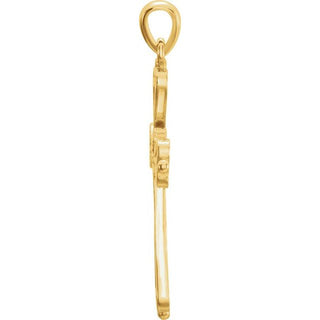 14K Yellow Cross Pendant