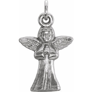 Sterling Silver 14x10 MM Praying Angel Pendant